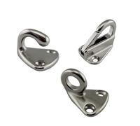 CKQshenKouyicKQ 5 uds 316 Gancho de Acero Inoxidable Clip Gancho de Ojo Hardware de Barco Marino Gancho de Defensa(42.5mm)