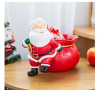 CKQshenKouyicKQ Adornos navideños, Adornos de Escritorio de Papá Noel, artesanías de Resina, bandejas for Dulces, Muebles de Almacenamiento(2)