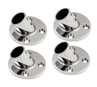 CKQshenKouyicKQ Barandilla de Barco de 22mm/25mm, 60 °, Base Redonda, Tubo de Ajuste, barandilla de Mano for Cubierta de Barco, Acero Inoxidable 316 de Calidad Naval, 4 Uds.(22mm 60 Degree)