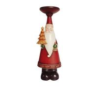 CKQshenKouyicKQ Candelabro navideño Decorativo Creativo de Resina con Forma de Papá Noel, portavelas, Adorno for Mesa de Sala de Estar de Año Nuevo