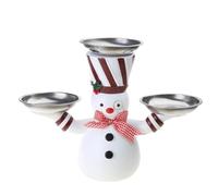 CKQshenKouyicKQ Estante de Resina for muñeco de Nieve navideño for un Cuenco Creativo de muñeco de Nieve navideño