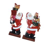 CKQshenKouyicKQ Estatua de Papá Noel, Obra de Arte, decoración navideña(18cmx8cmx35cm)