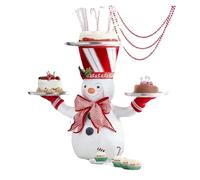 CKQshenKouyicKQ Figura de Papá Noel con Bandeja for Aperitivos, Adorno de muñeco de Nieve, Soporte for golosinas, Soporte for Pasteles y postres, Plato de Frutas for Regalos de Fiesta de Navidad(4)