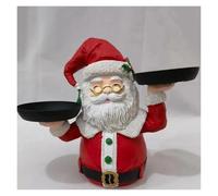 CKQshenKouyicKQ Figura de Papá Noel con Bandeja for Aperitivos, Adorno de muñeco de Nieve, Soporte for golosinas, Soporte for Pasteles y postres, Plato de Frutas for Regalos de Fiesta de Navidad(2)