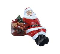 CKQshenKouyicKQ Figura de Resina navideña de Papá Noel for decoración de Mesa, Adorno Festivo de Escritorio for el hogar(Right Bag)