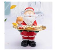 CKQshenKouyicKQ Inicio Dibujos Animados Santa Claus Plato de Frutas Almacenamiento Adornos de Resina Decorativos(1)