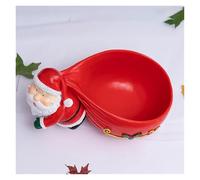 CKQshenKouyicKQ Inicio Dibujos Animados Santa Claus Plato de Frutas Almacenamiento Adornos de Resina Decorativos(3)