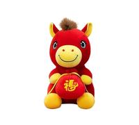 CKryzillix 2026 Year of The Horse Chinese New Year Plush Ornament, Cute Horse Mascot Hanging Decoration for Home, Car, Bag, Lunar New Year Red Gift Indoor Outdoor Decor(A)