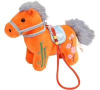 CKryzillix 2026 Year of The Horse Plush Ornament Chinese New Year Cultural Collectible Auspicious Hanging Decor for Home & Car, Lucky Lunar Festival Figurine(Orange)