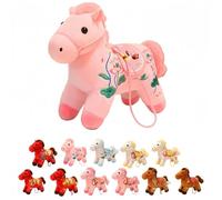 CKryzillix 2026 Year of The Horse Plush Ornament, Cute Soft Mascot with Embroidery Pattern Horse for Chinese New Year Home Decor, Car Hanging Decor, Festival Gift(A3,S)