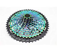 CKryzillix Cassettes Y PiñOnes para Bicicletas,PiñóN Casette Cassette último Bicicletas Casete Arco Iris de Colores Ultraligero(XD 12s 9 50T)