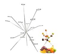 CKryzillix Exploding Fruit Bowl, 360° Floating Style Display Fruits, Creative Stainless Steel Fruit Bowl - Creative Home Decor Fruit Rack, Tiered Fruit Stand For Kitchen, Ventilation Keeps(Silver)