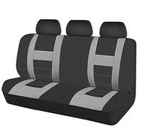 CKryzillix Funda Asiento Coche,Fundas Asientos Coche Cubiertas de Asiento automovilístas traseras traseras AUTOMÁTICAS Tela de Malla para Todos los Coches Cubiertas de Asiento universales(Black Gray)