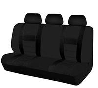 CKryzillix Funda Asiento Coche,Fundas Asientos Coche Cubiertas de Asiento automovilístas traseras traseras AUTOMÁTICAS Tela de Malla para Todos los Coches Cubiertas de Asiento universales(Full Black)
