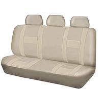 CKryzillix Funda Asiento Coche,Fundas Asientos Coche Cubiertas de Asiento automovilístas traseras traseras AUTOMÁTICAS Tela de Malla para Todos los Coches Cubiertas de Asiento universales(Full Beige)