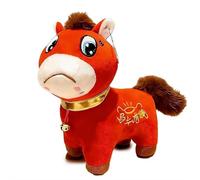 CKryzillix Horse Plush Ornament,2026 Year of The Chinese New Ornaments,Cute Horses Mascot Statue,Lunar Years Red Gifts Outdoor Decor,LaughingHorse,Crying,Zodiac Feng Shui Decors(A-20cm)
