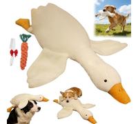 CKryzillix Large Plush White Duck Dog Toy, White Duck Dog Toys Realistic Goose Design, Interactive Dog Toys, Stuffed Animal Sleep Pillow Suitable for Dogs Chew and Play Pet Supplies(50cm/19.7in)