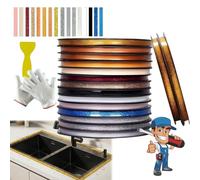 CKryzillix Self-Adhesive Gap Beautifying Tape, Ceramic Tile Gap Tape Caulk Strip, Self-Adhesive Gap Beautifying Tapes, for Bathtub Kitchen Sink Toilet Wall Edge(Grey*39.37in)