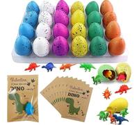 CKryzillix Tarjetas de Agradecimiento con Huevos Dinosaurio for eclosionar, 12/24, Suministros for Fiestas cumpleaños Dinosaurios, y Tarjetas(12pcs)