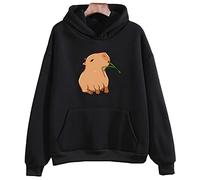 CKurityn Funny Capybara Print Hoodie Mujeres/Hombres Kawaii Cartoon Tops Sweatshirt for Girls Unisex Fashion Harajuku Graphic Hooded Pullovers