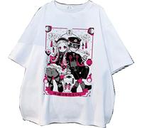 CKurityn Harajuku Camiseta Horror Comics Toilet Bound Hanako Kun Camiseta Gothic Cartoon Anime Print Japanese Style T Shirts Top Mujer