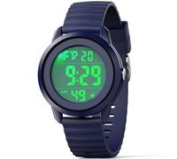 CKV Reloj digital para niños de 10 a 18 años, resistente al agua hasta 30 m, reloj de pulsera deportivo para niños con retroiluminación, cuenta atrás, cronómetro, alarma