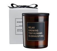 CL&MH Vela perfumada de lavanda, regalo divertido para nueva mamá, regalos para papá, baby shower, larga duración, 50 horas, moderna, morado, unisex, interior, todas las estaciones