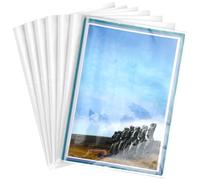 Clabby 20 fundas para libros, tamaño A4, de plástico, transparente, ajustable, antideslizante, para suministros escolares de oficina