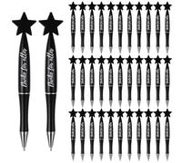 Clabby 30 Piezas de Bolígrafos Danke für Alles en Forma de Estrella Negra Gracias Pluma con Decir Gracias Pluma Regalo de Despedida para Compañeros, Empleados, Equipo, Profesores, Amigos