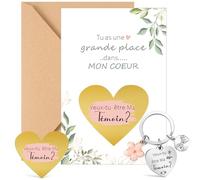 Clabby Carte à Gratter Demande Témoin Mariage Veux-Tu Être Ma Témoin Cadeau Annonce Mariage avec Enveloppe Kraft Demande Merci à Mon/Ma Demoiselle d'Honneur