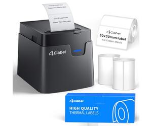 CLABEL 221D Kit Impresora Térmica de Etiquetas para Congelación, Etiquetadora Bluetooth In tiquetas para Frío 50×30mm para Cadena de Frío Congelador y Logística de Frescos