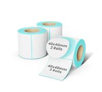 CLABEL 3 rollos de cinta de etiquetas blanca de Φ39 mm para impresora de etiquetas 221B 220B 230B 320B, etiquetas térmicas autoadhesivas para etiquetadora, 160unidades/rollo(Φ1.53")
