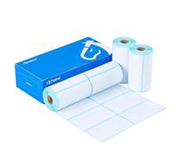 CLABEL 6 rollos de cinta de etiquetas blanca de 70x40 mm para impresora de etiquetas 320B, etiquetas térmicas autoadhesivas para etiquetadora, 200unidades/rollo(2,76"x1,57")
