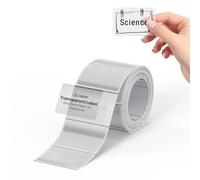 CLABEL Etiquetas Térmicas Transparentes 30x20mm, Rollo de 330, Pegatinas Impermeables para Organización de Cocina, Botes de Especias y Logotipos de Negocio Manualidades, Compatible con 221B S1