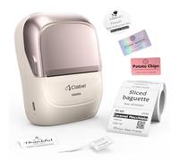 CLABEL Máquina etiquetadora con cinta, impresora térmica de etiquetas Bluetooth 221B de 2 pulgadas portátil sin tinta de código de barras para pequeñas empresas, oficina minorista, oficina, hogar