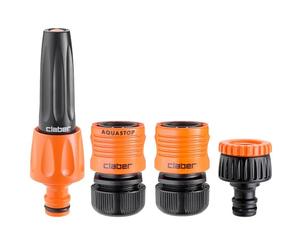 Claber Juego de iniciación 1/2”, Boquilla y Conectores para Manguera de jardín 12,5 mm