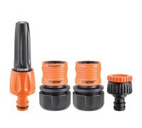 Claber Juego de iniciación 3/4”, Boquilla y Conectores para Manguera de jardín 19 mm