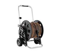 Claber Kit Pronto 30, Carro portamanguera de Aluminio y plástico con Manguera de jardín y Boquilla rociadora