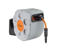 Claber Rotoroll Evolution 10 m, Soporte portamanguera automático para Montaje Mural provisto de Slow Rewind