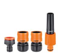 Claber Starter kit 3/4" Max-Flow, boquilla y conectores Safety Lock para manguer