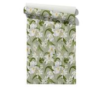Claccis Papel Pintado Cabecero Cama Revestimiento Fachadas Exterior PVC Flor Natural Elegance Elegancia Natural Papel Removible Para Armarios Y Estantes de Cocina 45x200cm