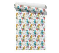 Claccis Papel Vinílico Cocina Pintado Autoadhesivo Vinilico Búho Cute Cartoon Lindo Dibujo Animado Papel Impermeable Y Resistente Al Aceite Para Paredes 45x500cm