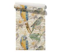 Claccis Papel Vinilico Impermeable Autoadhesivo Para Muebles Ondas Abstractas Japanese Style Elegance Elegancia Al Estilo Japonés Oro Papel Pintado Despegar Salpicaderos Cocina 45x500cm