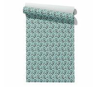 Claccis Revestimiento PVC Techo Papel Pintado Geometrico Pared Lavable Arte Geométrico Retro And Elegant Y Elegante Papel Removible Para Armarios Estantes de Cocina 45x200cm