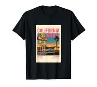 Claifornia Classic Car at Motel Illustration Graphic Designs Camiseta