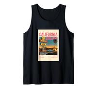 Claifornia Classic Car at Motel Illustration Graphic Designs Camiseta sin Mangas