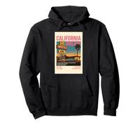 Claifornia Classic Car at Motel Illustration Graphic Designs Sudadera con Capucha