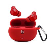 Claiol Funda de silicona para Beats Studio Buds, funda de silicona premium a prueba de golpes 2021 con llavero, color rojo