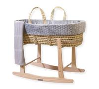 Clair de Lune Cesta para moisés de malvavisco con Soporte Mecedora Essential Special Buy Bundle 75 x 28 cm (Gris)