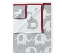 Clair de Lune Eli The Elephant - Manta reversible para bebé, color gris
